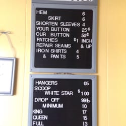 Georgetown Coin Laundry - Old prices from 2015. The location doesn't offer mending anymore.