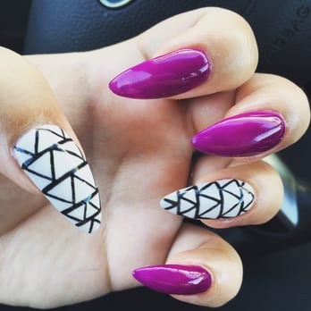 La Luxe Nails - Stilettos with a fun design, nails by Julia! - Nail Salons Near Me - Albuquerque, New Mexico