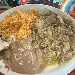 Chile verde plate.