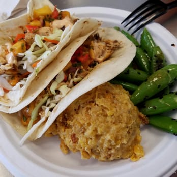 Brown Bag - Fish tacos with snap peas and Cajun corn casserole - American Near Me - Knoxville, Tennessee