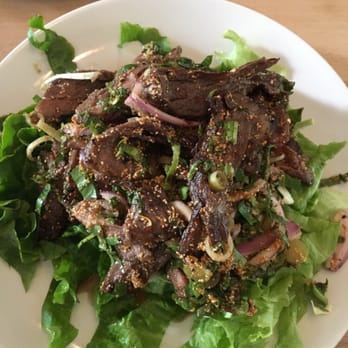 Kin Kao Thai Kitchen - Steak salad. Must have with sticky rice. It will change your life. - Thai Near Me - Vancouver, British Columbia Kin Kao Thai Kitchen - Steak salad. Must have with sticky rice. It will change your life. - Thai Near Me - Vancouver, British Columbia