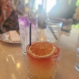 Lychee Margarita and Lavender Highball