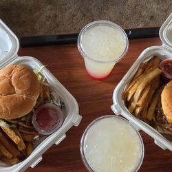 Tiffany Cozy Kitchen - My friend and I ordered the double cheeseburger combo. Comes with fresh cut fries and a lemonade.