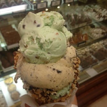 Temptations Chocolate Factory - Pistachio, cookies and cream, and mint chip in a chocolate an d almond dipped cone. Note to self: check blood sugar for diabetes - Desserts Near Me - Alhambra, California Temptations Chocolate Factory - Pistachio, cookies and cream, and mint chip in a chocolate an d almond dipped cone. Note to self: check blood sugar for diabetes - Desserts Near Me - Alhambra, California