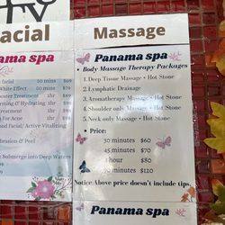 Panama Health Spa - Basic prices