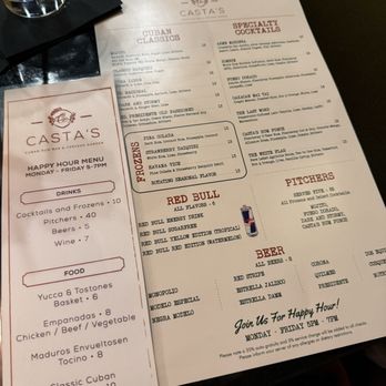 Casta's Rum Bar - Menu - Cuban Near Me - Washington, DC, District of Columbia