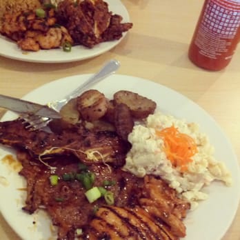Island Style Cafe - kalbi short ribs, teriyaki beef, island bbq chicken with macaroni slaw and grilled potatoes - Hawaiian Near Me - Santee, California Island Style Cafe - kalbi short ribs, teriyaki beef, island bbq chicken with macaroni slaw and grilled potatoes - Hawaiian Near Me - Santee, California