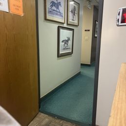 Hallway leading to treatment room