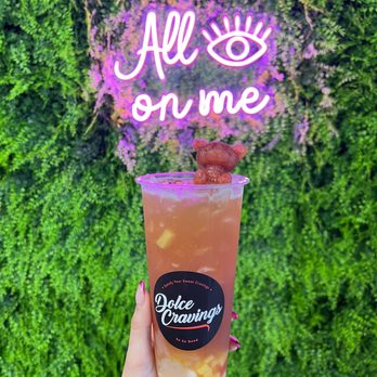 Dolce Cravings - passion fruit tea with rainbow jelly is delicious! - Desserts Near Me - Downey, California Dolce Cravings - passion fruit tea with rainbow jelly is delicious! - Desserts Near Me - Downey, California