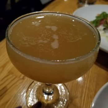 Trust - Trust #7: Maker's 46 bourbon, Meyer lemon, pear and bitters. So good. Kind of lighter than an old fashioned. - New American Near Me - San Diego, California Trust - Trust #7: Maker's 46 bourbon, Meyer lemon, pear and bitters. So good. Kind of lighter than an old fashioned. - New American Near Me - San Diego, California