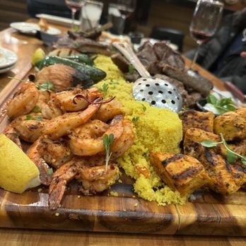 The Olive Restobar - Royal feast $279  Nice presentation but Meat was hard to chew and it lacked flavor Do not recommend - Mediterranean Near Me - Downey, California