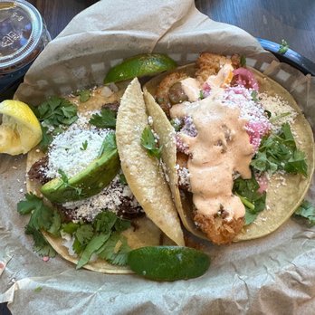 Torchy's Tacos - The democrat (left) Baja shrimp(right) - Tacos Near Me - Gilbert, Arizona Torchy's Tacos - The democrat (left) Baja shrimp(right) - Tacos Near Me - Gilbert, Arizona