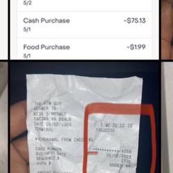 Hosmer 76 Gas Station - You can't possibly be in two locations at once now can you? As you can see $300 was take at 8:32 at the exact same time as $40