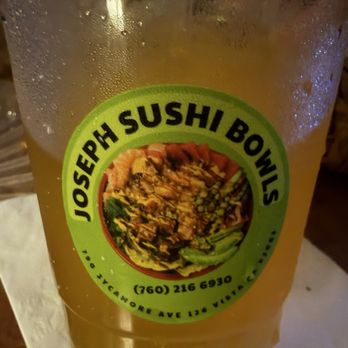 Joseph Sushi Bowls - Tangy and Sweet Iced Green Tea - Poke Near Me - Vista, California Joseph Sushi Bowls - Tangy and Sweet Iced Green Tea - Poke Near Me - Vista, California