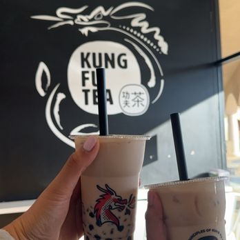 Kung Fu Tea - Cary - Kun KUNG FU BLACK milk tea RED BEAN jelly and regular boba - Bubble Tea Near Me - Cary, North Carolina