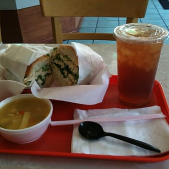Lovebirds Cafe - Chicken Caesar Salad Sandwich with Chicken Noodle Soup. - Juice Bars & Smoothies Near Me - Alhambra, California