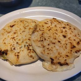 Large cheesy papusas. Very fresh tasting!