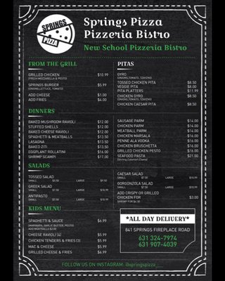 Menu photo 3 Springs Pizza East Hampton, NY Menu photo 3 Springs Pizza East Hampton, NY