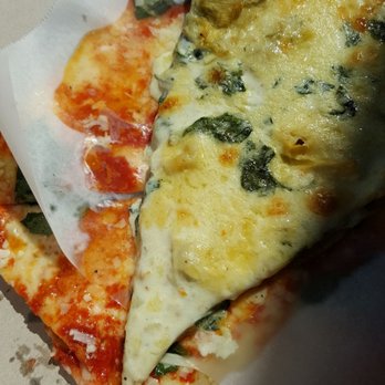 Artichoke Basille's Pizza - Artichoke slice with Margherita hiding underneath - Pizza Near Me - Berkeley, California