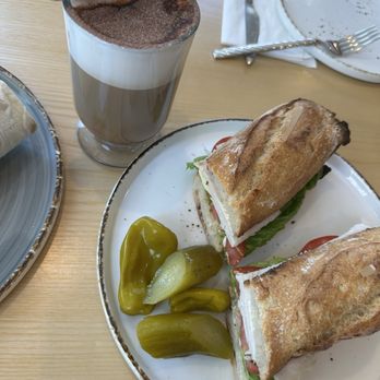 My Cafe and Lounge - Tiramisu latte and turkey baguette sandwich - Cafes Near Me - Glendale, California My Cafe and Lounge - Tiramisu latte and turkey baguette sandwich - Cafes Near Me - Glendale, California