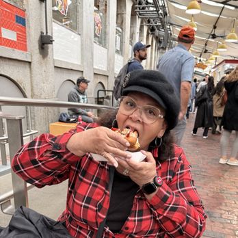 Wicked Lobsta - Eating a lobster roll - Seafood Near Me - Boston, Massachusetts