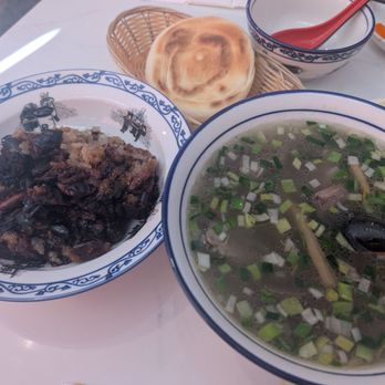 Xian Kitchen - Dessert and lamb soup. Tear the bread the toss in the soup - Chinese Near Me - Beaverton, Oregon Xian Kitchen - Dessert and lamb soup. Tear the bread the toss in the soup - Chinese Near Me - Beaverton, Oregon