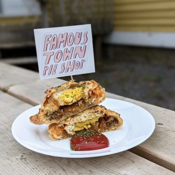 Famous Town Pie Shop - a sandwich on a plate - Cafes Near Me - Mahone Bay, Nova Scotia Famous Town Pie Shop - a sandwich on a plate - Cafes Near Me - Mahone Bay, Nova Scotia