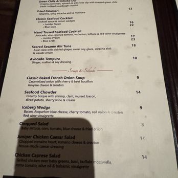 Juniper Steakhouse - Menu - Steakhouses Near Me - Bernalillo, New Mexico