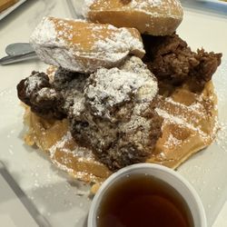 Chicken n waffles. Nice buttery waffles.