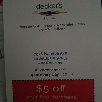 Decker's Dog and Cat - Pet Stores Near Me - La Jolla, California Decker's Dog and Cat - Pet Stores Near Me - La Jolla, California