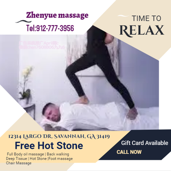 Zhenyue Relaxation Station - Well trained masseuses use feet in several way to knead the tissues on the patients back... - Massage Near Me - Savannah, Georgia Zhenyue Relaxation Station - Well trained masseuses use feet in several way to knead the tissues on the patients back... - Massage Near Me - Savannah, Georgia
