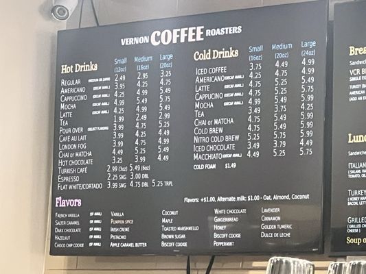 Menu photo 6 Vernon Coffee Roasters Vernon, CT