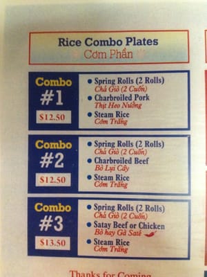 Menu photo 3 Minh Chau Vietnamese Restaurant Calgary, AB