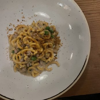 Itria - Gramigna with sausage ragu - Italian Near Me - San Francisco, California Itria - Gramigna with sausage ragu - Italian Near Me - San Francisco, California