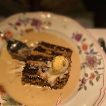 Carbone - Chocolate hazelnut cake - New American Near Me - Miami Beach, Florida Carbone - Chocolate hazelnut cake - New American Near Me - Miami Beach, Florida