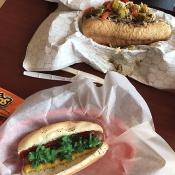 Culinary Delights - Hot dog on poppyseed bun and Italian Beef sandwich which is so crave-able. - Sandwiches Near Me - Natick, Massachusetts