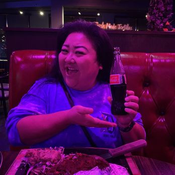 Kalaveras - Denise posing with a coke and the mouth watering carne asada - Mexican Near Me - Montebello, California Kalaveras - Denise posing with a coke and the mouth watering carne asada - Mexican Near Me - Montebello, California