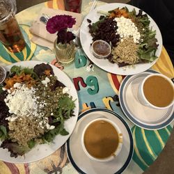 Be Well Bakery & Cafe - Harvest Salad, Pumpkin Soup, Iced Tea