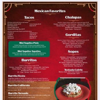 El Catrin Bar & Grill - Menu - Mexican Near Me - Copperas Cove, Texas El Catrin Bar & Grill - Menu - Mexican Near Me - Copperas Cove, Texas