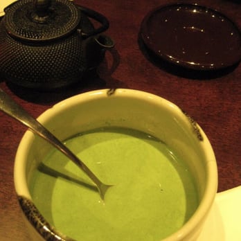 Cha-An - matcha latte with red beans...comes in a generous cup! - Japanese Near Me - New York, New York Cha-An - matcha latte with red beans...comes in a generous cup! - Japanese Near Me - New York, New York