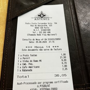 Restaurante Antunes - Bill reasonable - Portuguese Near Me - Porto, 13