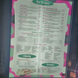 The drive thru menu