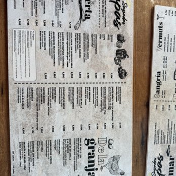 Segradas Tapas - Menu - Tapas/Small Plates Near Me - Barcelona, B