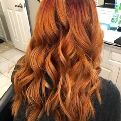 Blondie's Hair Salon - Copper color with Red Shadow Root "Pumpkin Spice"