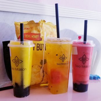 Tea Maison - Mango Slush- Honey Boba. Super Fruit Cup- Crystal Boba. Strawberry Slush- Honey Boba. Honey Butter Chips. - Juice Bars & Smoothies Near Me - Las Vegas, Nevada Tea Maison - Mango Slush- Honey Boba. Super Fruit Cup- Crystal Boba. Strawberry Slush- Honey Boba. Honey Butter Chips. - Juice Bars & Smoothies Near Me - Las Vegas, Nevada