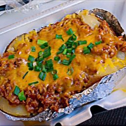 Loaded bbq baked potato