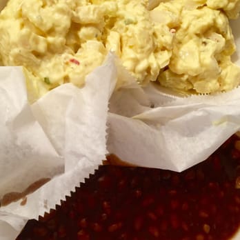 Shaw Nuff BBQ - Potato salad & beans - Barbeque Near Me - Monroe, Louisiana