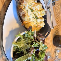 Baked potato and side salad Baked potato and side salad