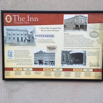 Hotel Versailles - A plaque on the building front. - American Near Me - Versailles, Ohio Hotel Versailles - A plaque on the building front. - American Near Me - Versailles, Ohio