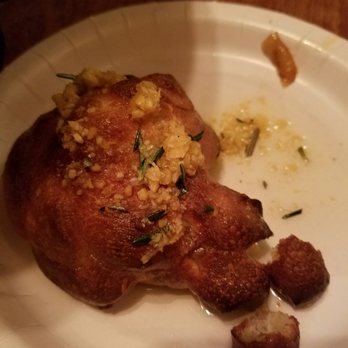 LouEddie's Pizza - Over baked garlic knot. - Pizza Near Me - Skyforest, California